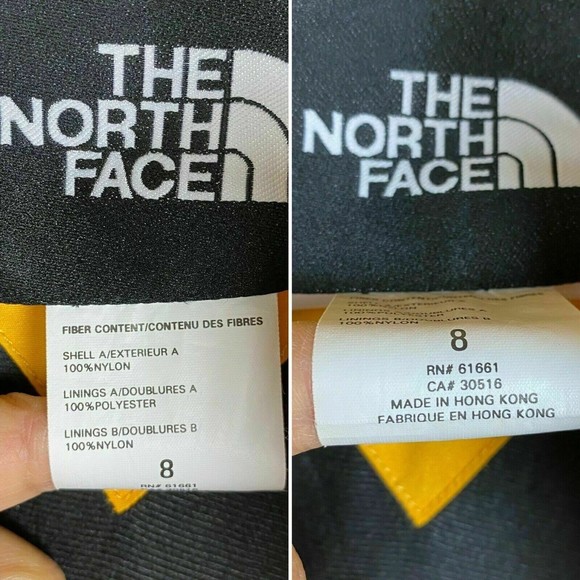 The North Face Jacket Women 8 Ski Snowboar Yellow Black Extreme Light Hooded VTG - Picture 12 of 12